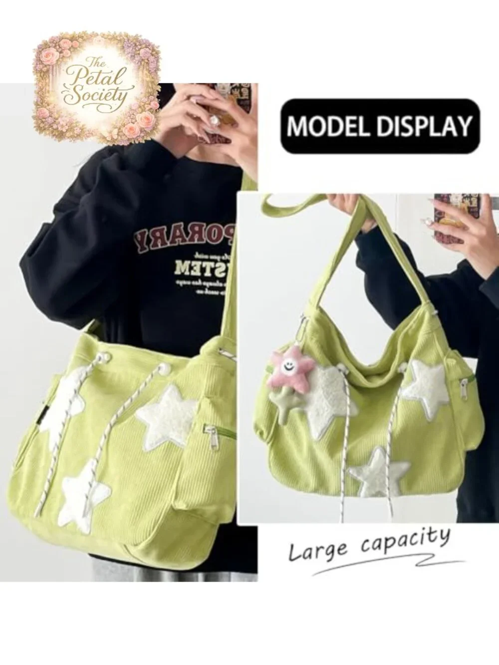Corduroy Hobo Crossbody Bag Tote Shoulder Bag Messenger Y2K
